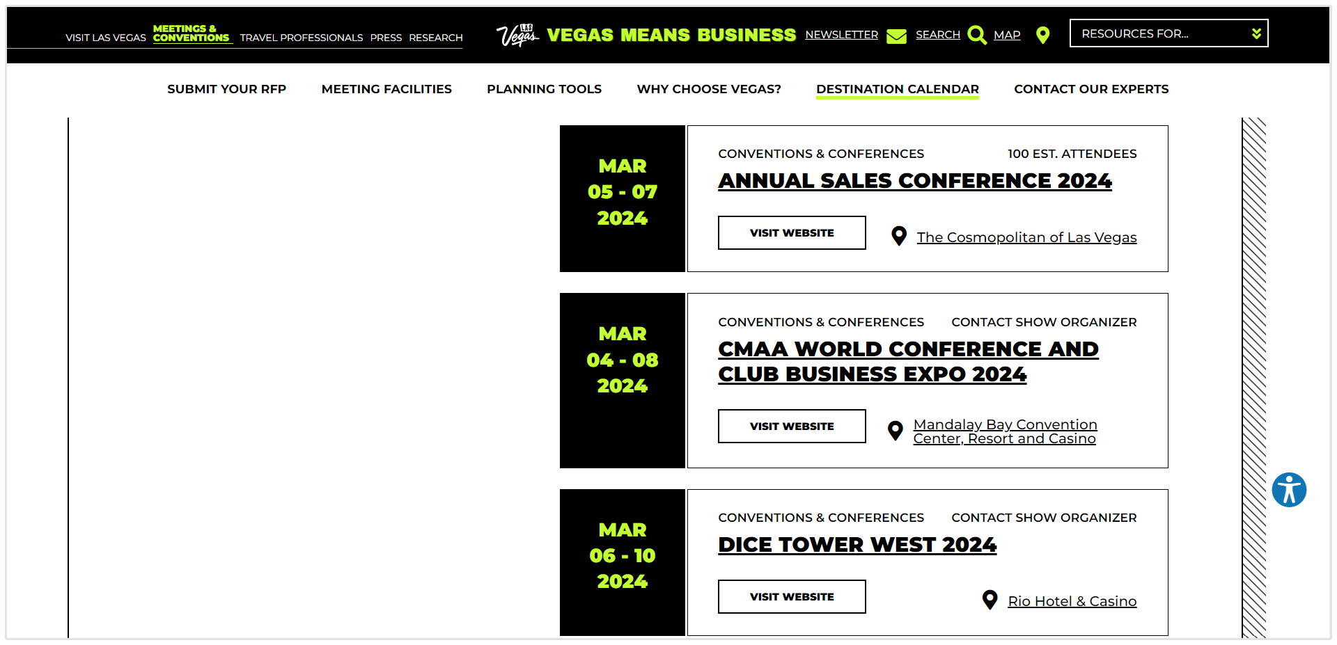 Vegas Means Business Evenement